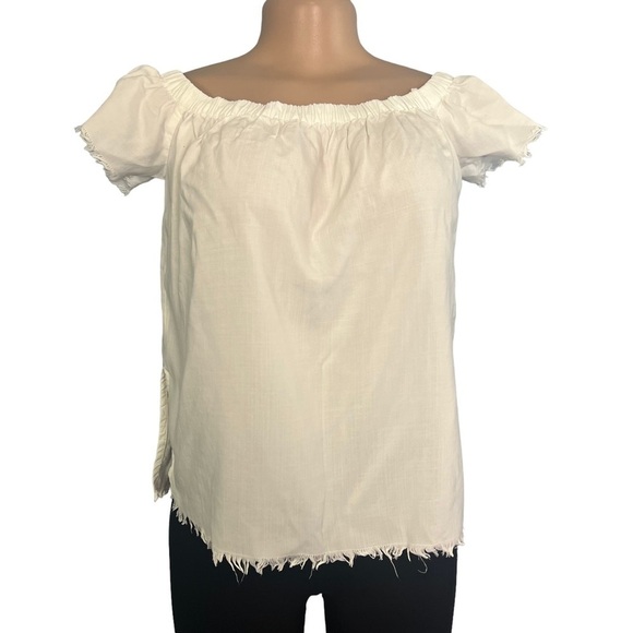 Cloth & Stone Frayed Short Sleeve Blouse - Picture 2 of 9
